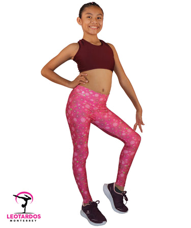 Leggins deportivos estampado flores - LM013